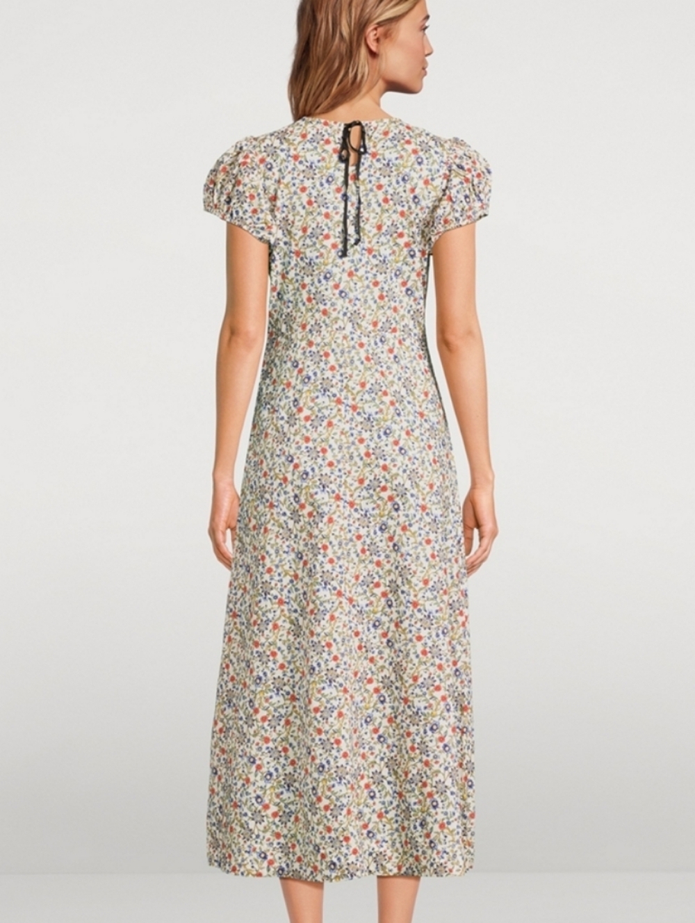 Doen Rhodia Romantic Floral Organic Cotton Midi Dress Size Medium Cottagecore - Picture 7 of 15